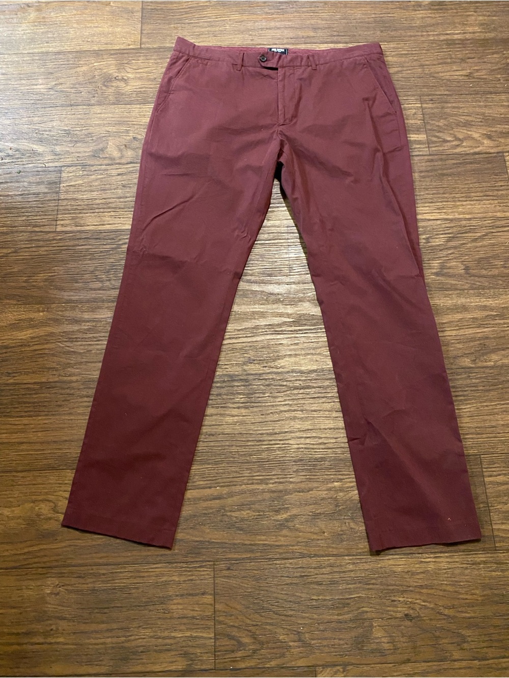 Todd Snyder Men's Burgundy Slim Chinos